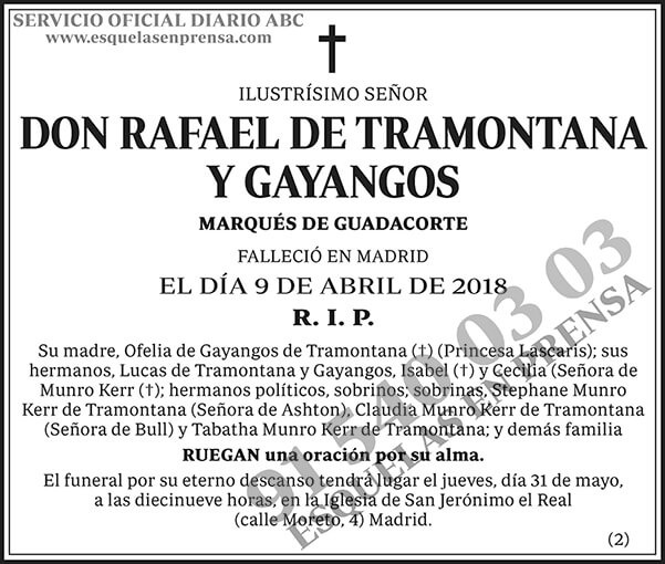Rafael de Tramontana y Gayangos